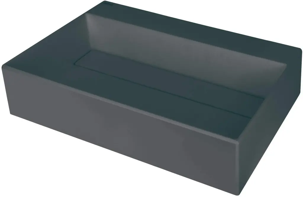 Deante Umyvadlo na desku Correo 60x40 cm - CQR TU4M, granit, antracit metalic