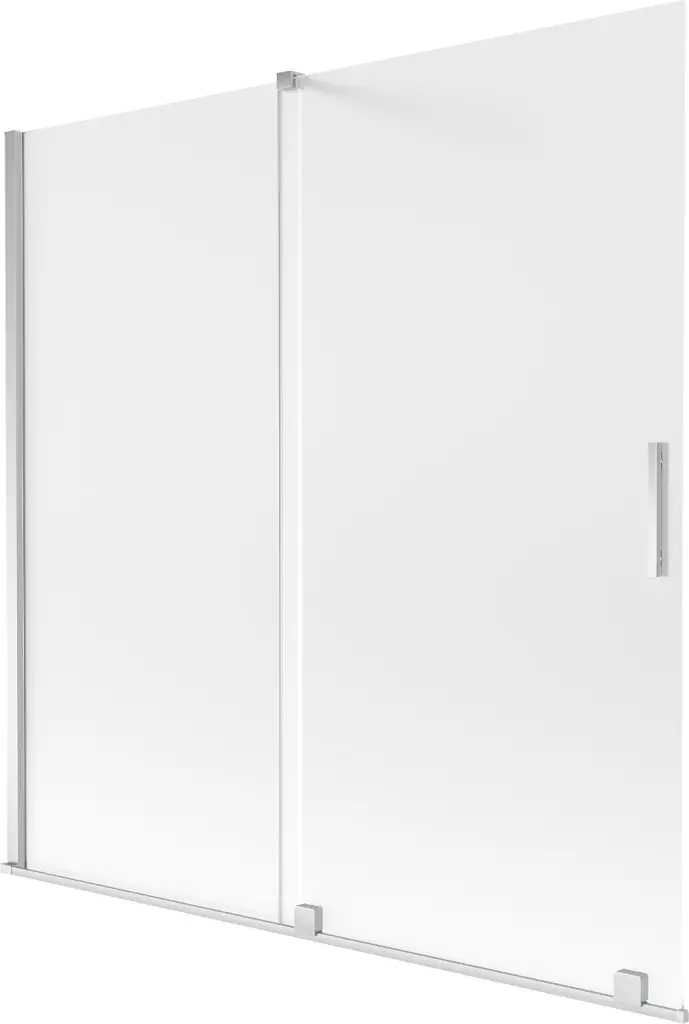 MEXEN/S Velar dvoukřídlá posuvná vanová zástěna 160 x 150, dekor, chrom 896-160-000-31-01