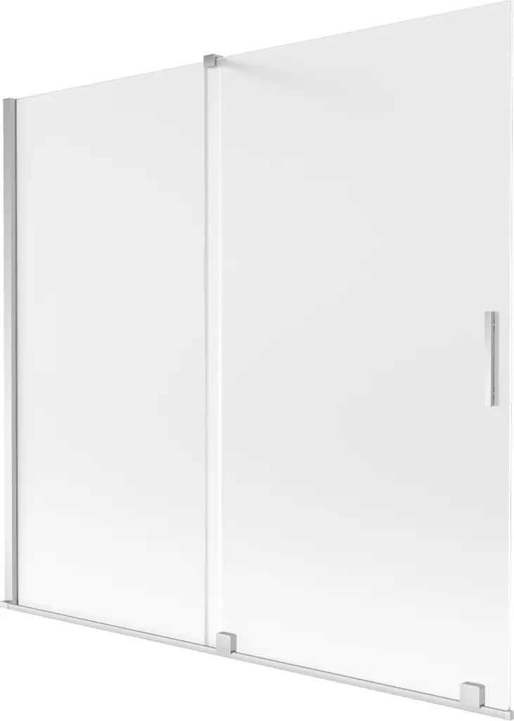 MEXEN/S Velar dvoukřídlá posuvná vanová zástěna 170 x 150, dekor, chrom 896-170-000-31-01