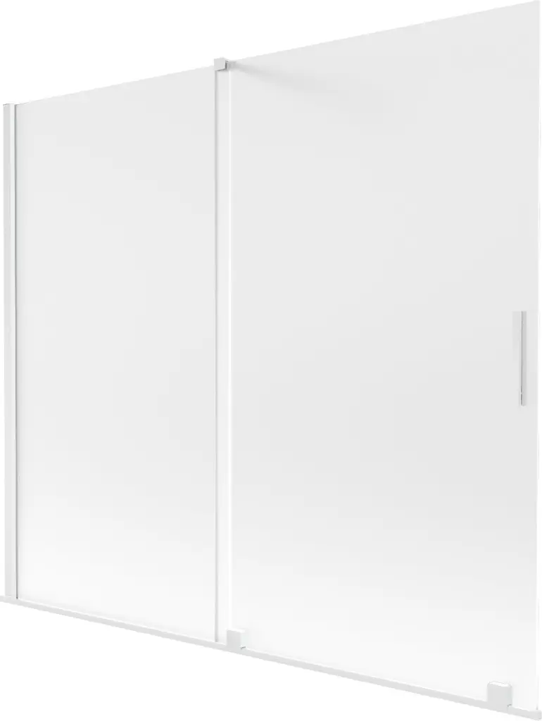 MEXEN/S Velar dvoukřídlá posuvná vanová zástěna 180 x 150, dekor, bílá 896-180-000-31-20