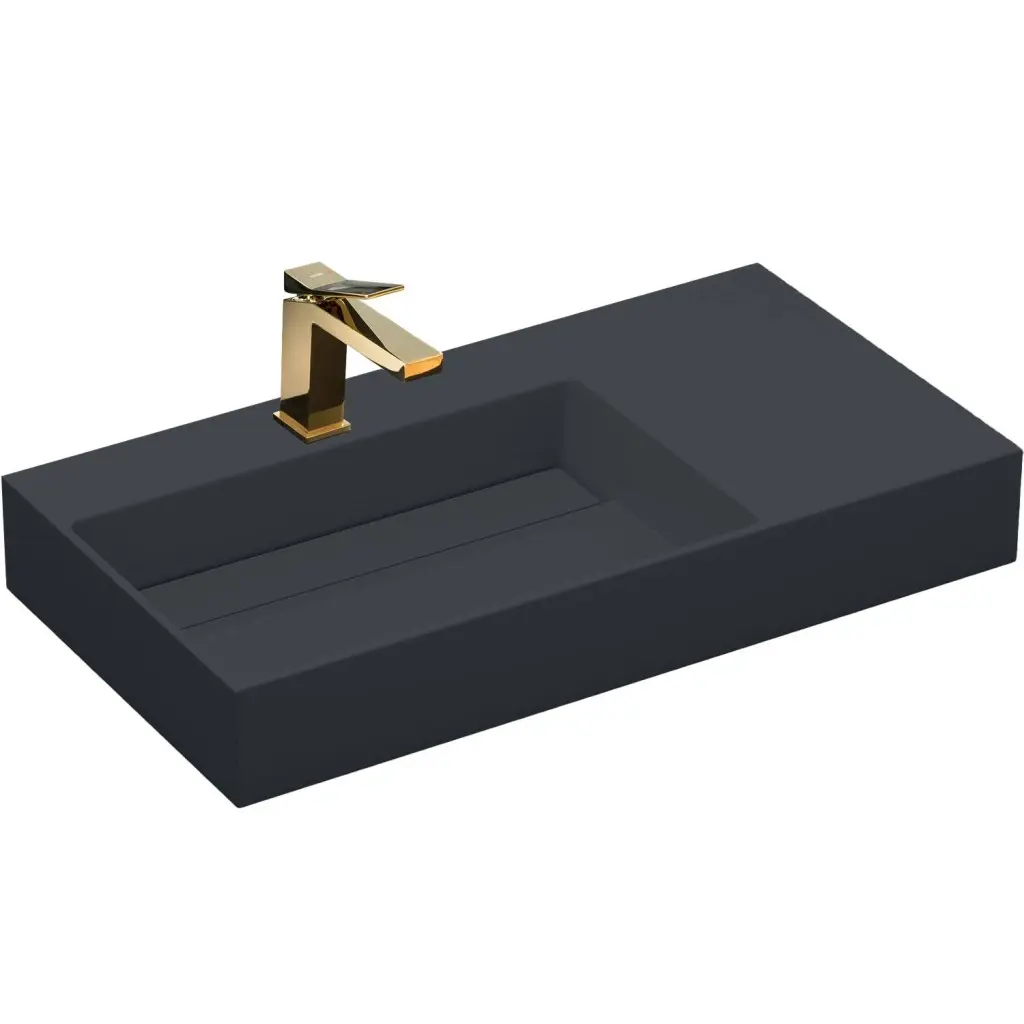 REA Umyvadlo Archi 90 CM Grey MATT na desku konglomerát REA-U4304