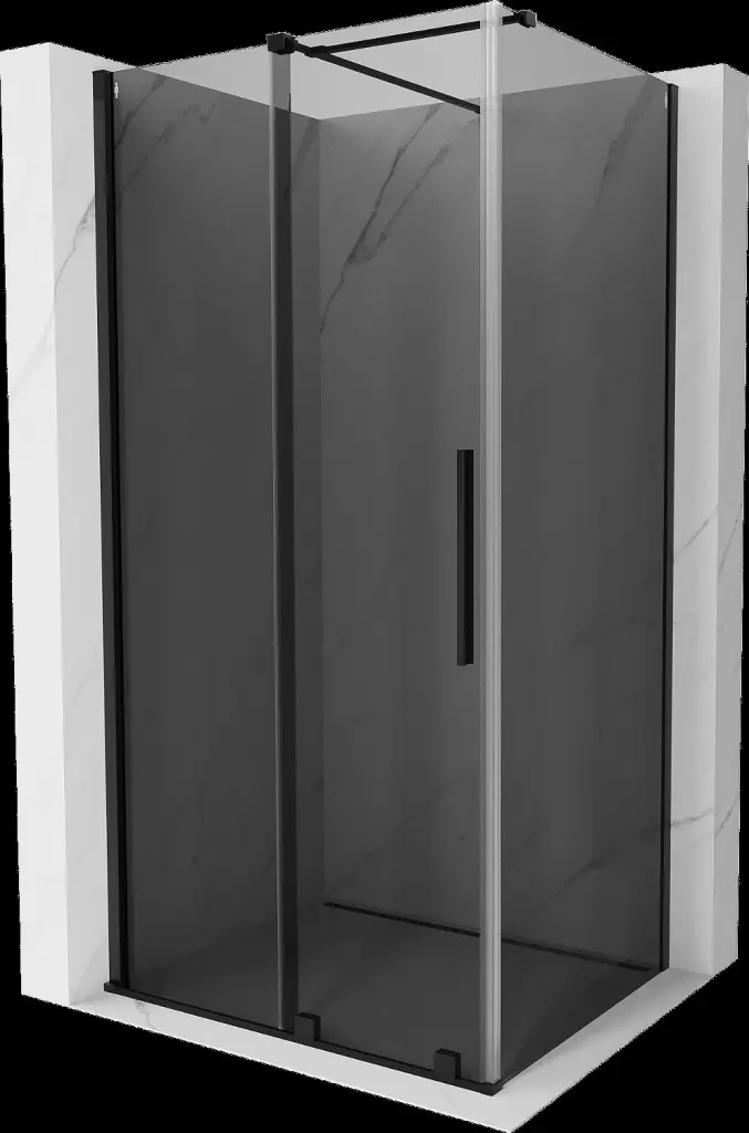 MEXEN/S Velar sprchový kout, posuvné dveře 110 x 90, grafit, černá 871-110-090-41-70