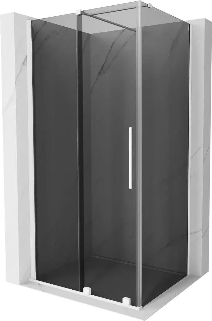 MEXEN/S Velar sprchový kout, posuvné dveře 110 x 100, grafit, bílá 871-110-100-41-20