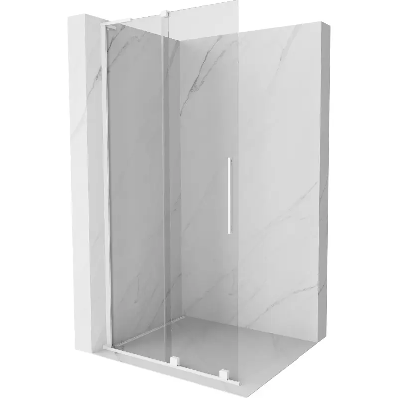 MEXEN/S Velar L Sprchová zástěna posuvná Walk-in 100 x 200, transparent 8 mm, bílá 871-100-003-03-20