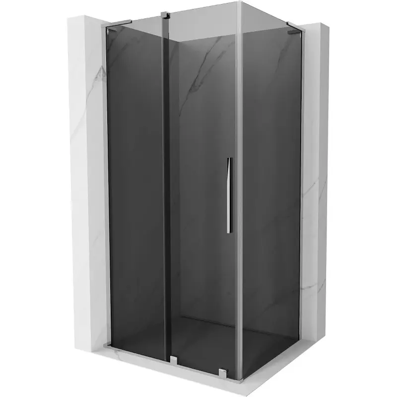 MEXEN/S Velar L sprchový kout, posuvné dveře 90 x 120, grafit, chrom 871-090-120-43-01