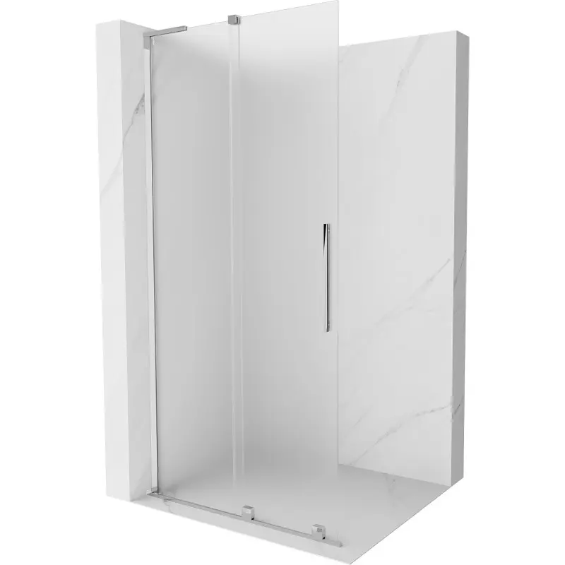 MEXEN/S Velar L Sprchová zástěna posuvná Walk-in 100 x 200, dekor 8 mm, chrom 871-100-003-33-01