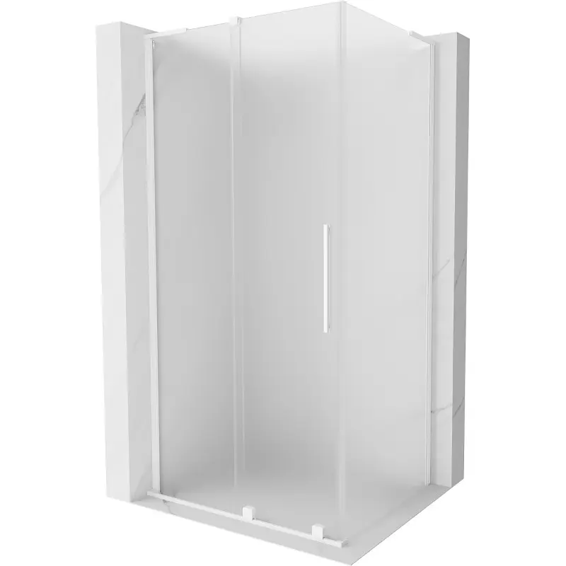 MEXEN/S Velar L sprchový kout, posuvné dveře 110 x 70, dekor, bílá 871-110-070-33-20