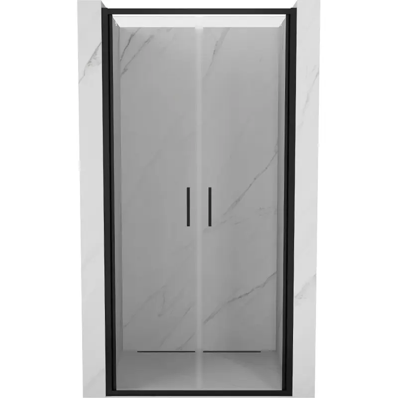 MEXEN Exo sprchové dveře křídlové 90, transparent, černá 814-090-000-70-00