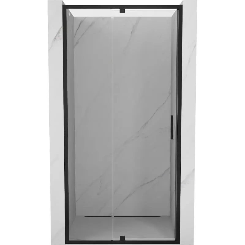 MEXEN Exo sprchové dveře křídlové 90, transparent, černá 819-090-000-70-00