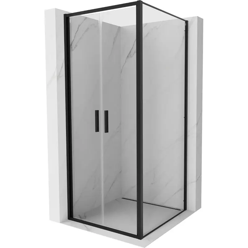 MEXEN/S Exo sprchový kout dveře křídlové 70 x 70, transparent, černá 814-070-070-70-00