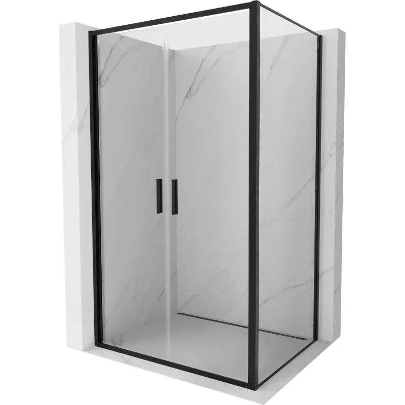 MEXEN/S Exo sprchový kout dveře křídlové 70 x 85, transparent, černá 814-070-085-70-00