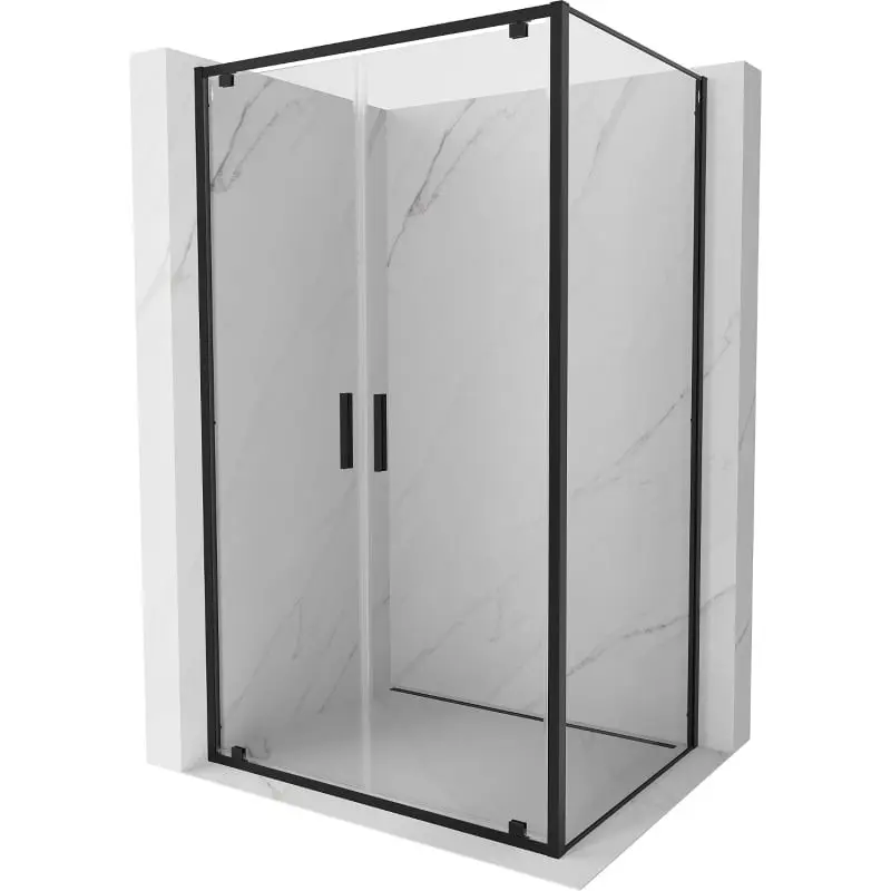 MEXEN/S Exo sprchový kout dveře křídlové 70 x 85, transparent, černá 8182-070-085-70-00