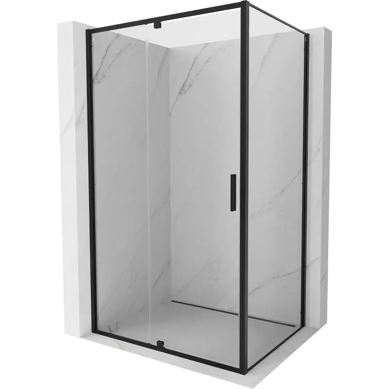 MEXEN/S Exo sprchový kout dveře křídlové 105 x 70, transparent, černá 819-105-070-70-00