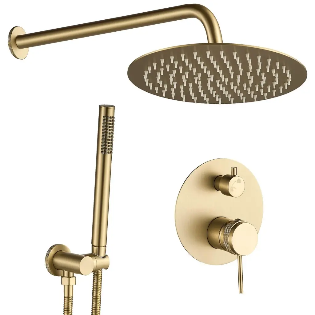REA Podomítková sprchová sada Lungo Grip Gold Brush  + BOX REA-P8950