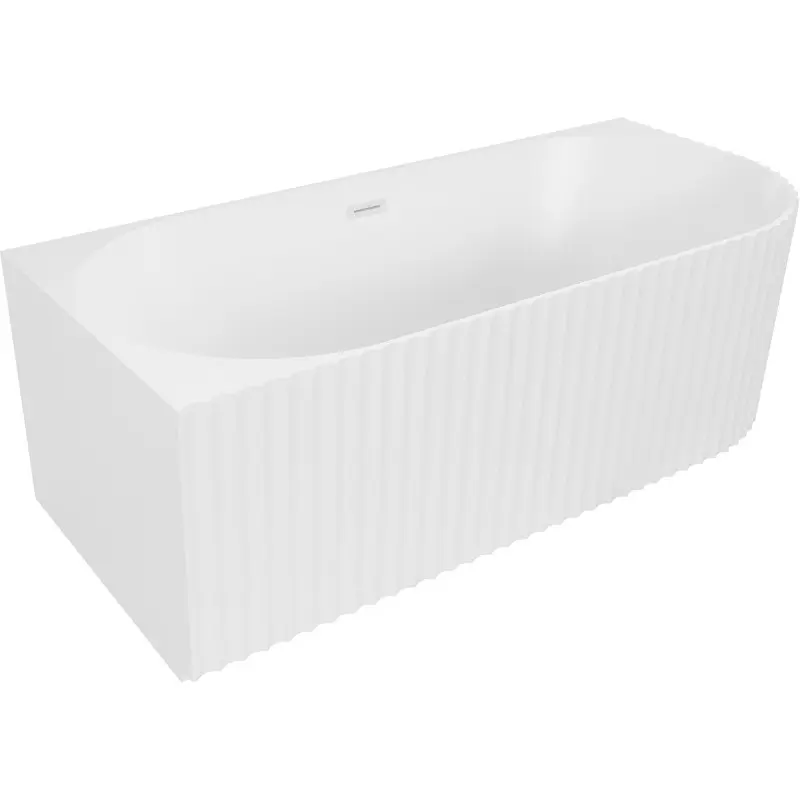 MEXEN/S Gia volně stojící rohová vana reliéf levá 150 x 75, bílá mat, sifon a přepad bílá 52701507501L-20