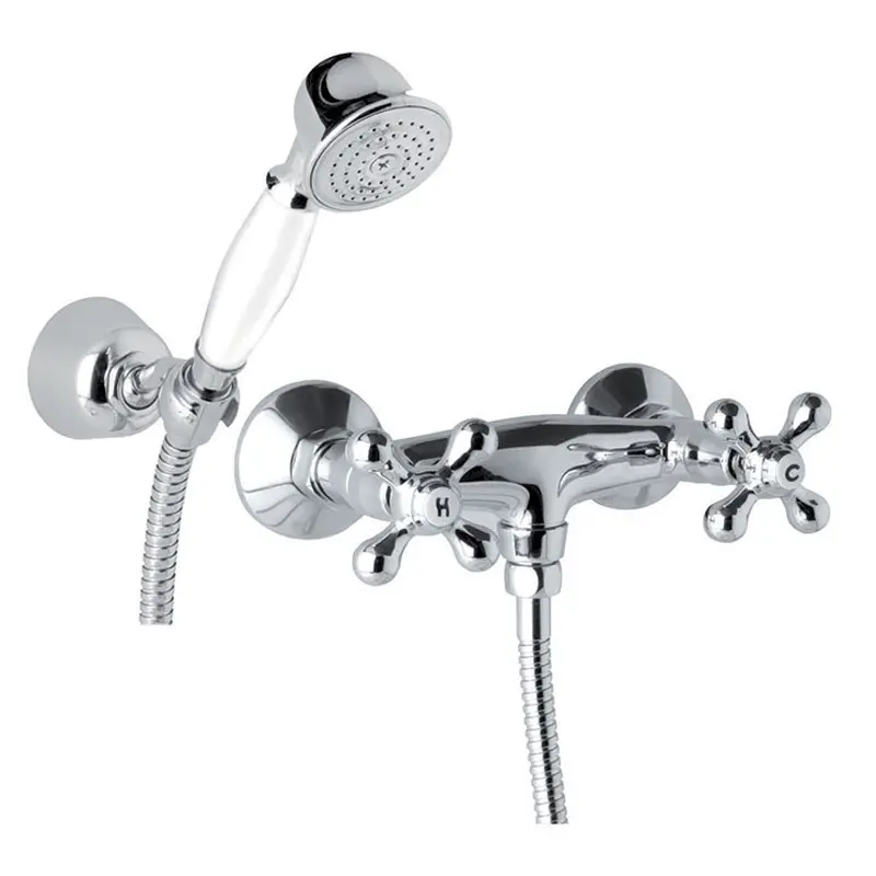 Mereo Sprchová nástěnná baterie, Retro Viktorie, 150 mm, s příslušenstvím, chrom CBL601