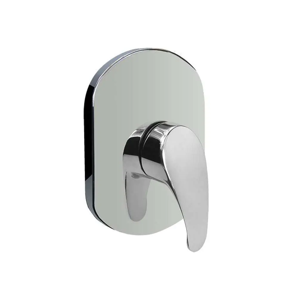 Mereo Sprchová podomítková baterie bez přepínače, Sonáta, Mbox, oválný kryt, chrom CB60105B