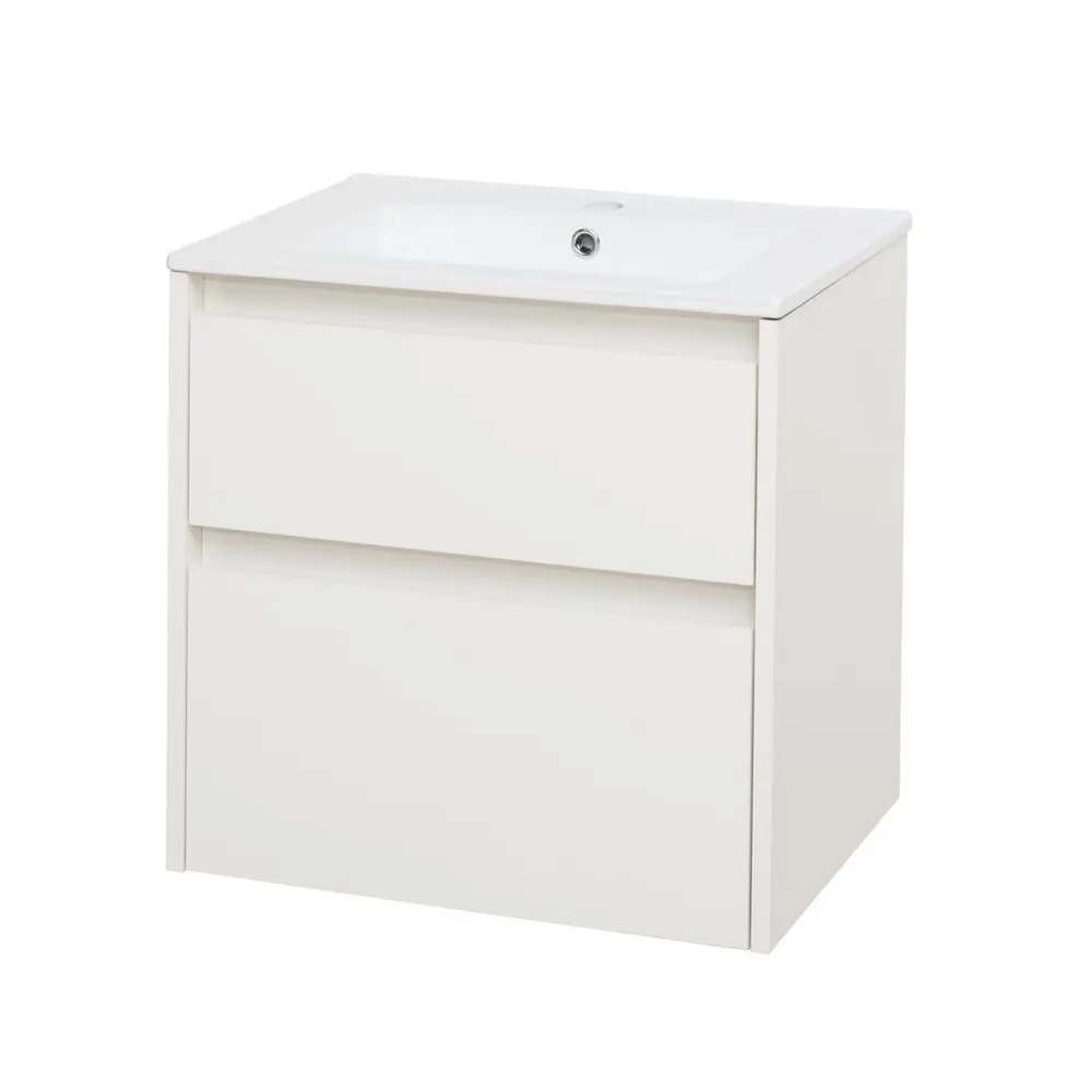 Mereo Opto, koupelnová skříňka s keramickým umyvadlem 61 cm, bílá CN910