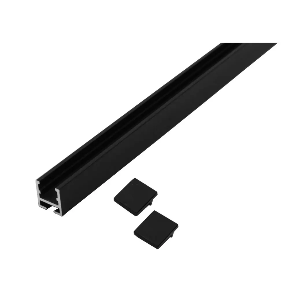 Mereo Spodní černá ALU lišta pro CK1060xHB, vč. 2 ks krytek, délka 150 cm, černý ALU CKND251WB