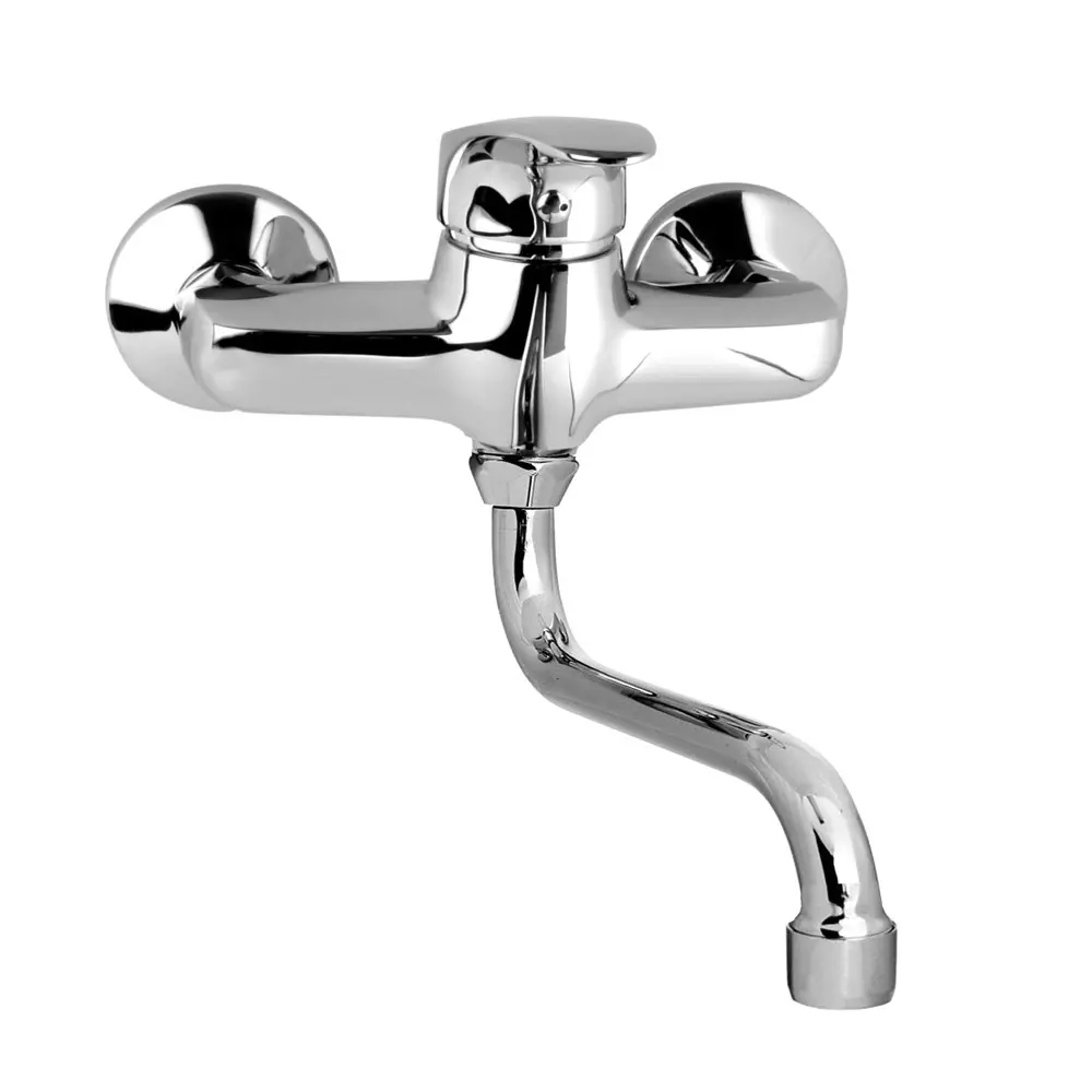 Mereo Dřezová nástěnná baterie, Sonáta, 150 mm, s ramínkem trubkovým ø 18 mm 300 mm, chrom CB30106N