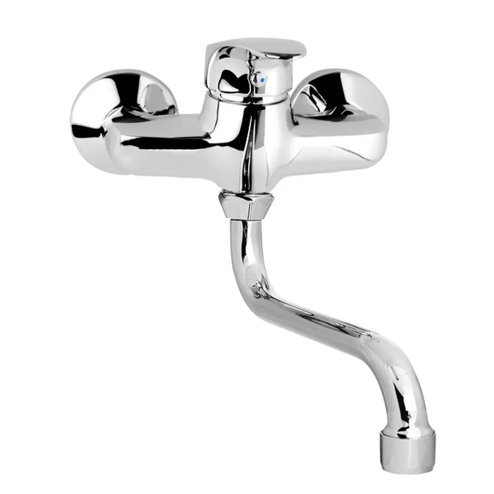 Mereo Dřezová nástěnná baterie , 100 mm, s ramínkem trubkovým ø 18 mm 300 mm, chrom CB301A06N