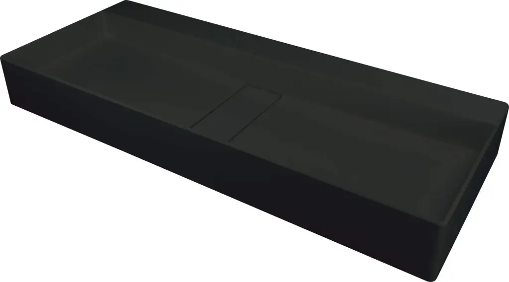 Deante Umyvadlo na desku Blur 80x40 cm - CQB NU8S, granit, černá