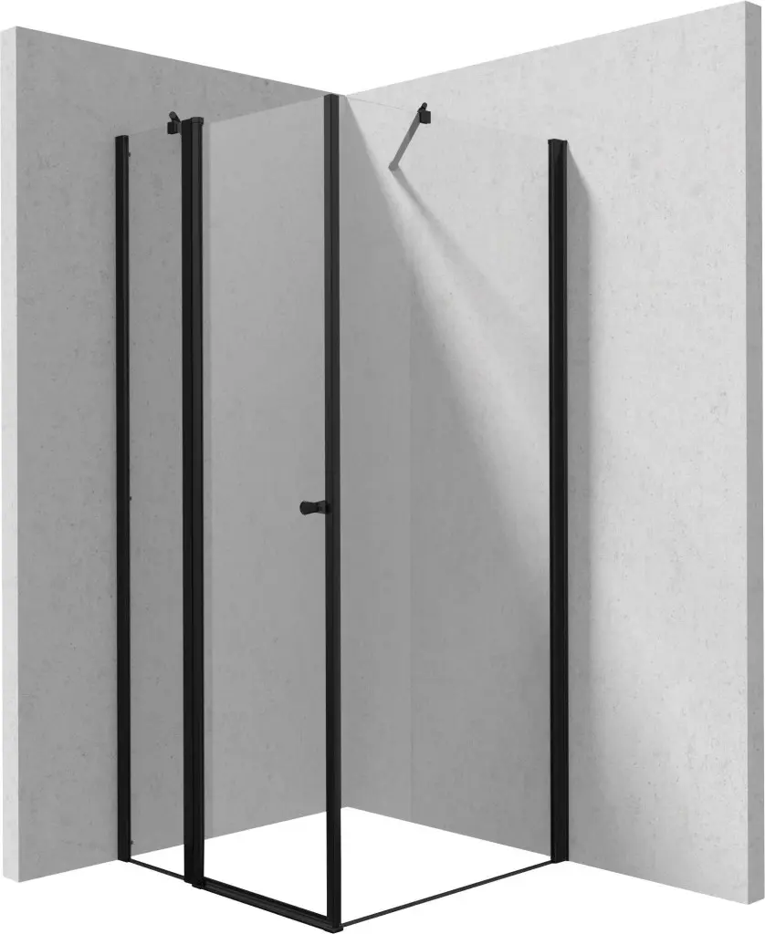 DEANTE Sprchový kout Kerria Plus černá, čtvercová, 90x90 cm KKNNU09S09