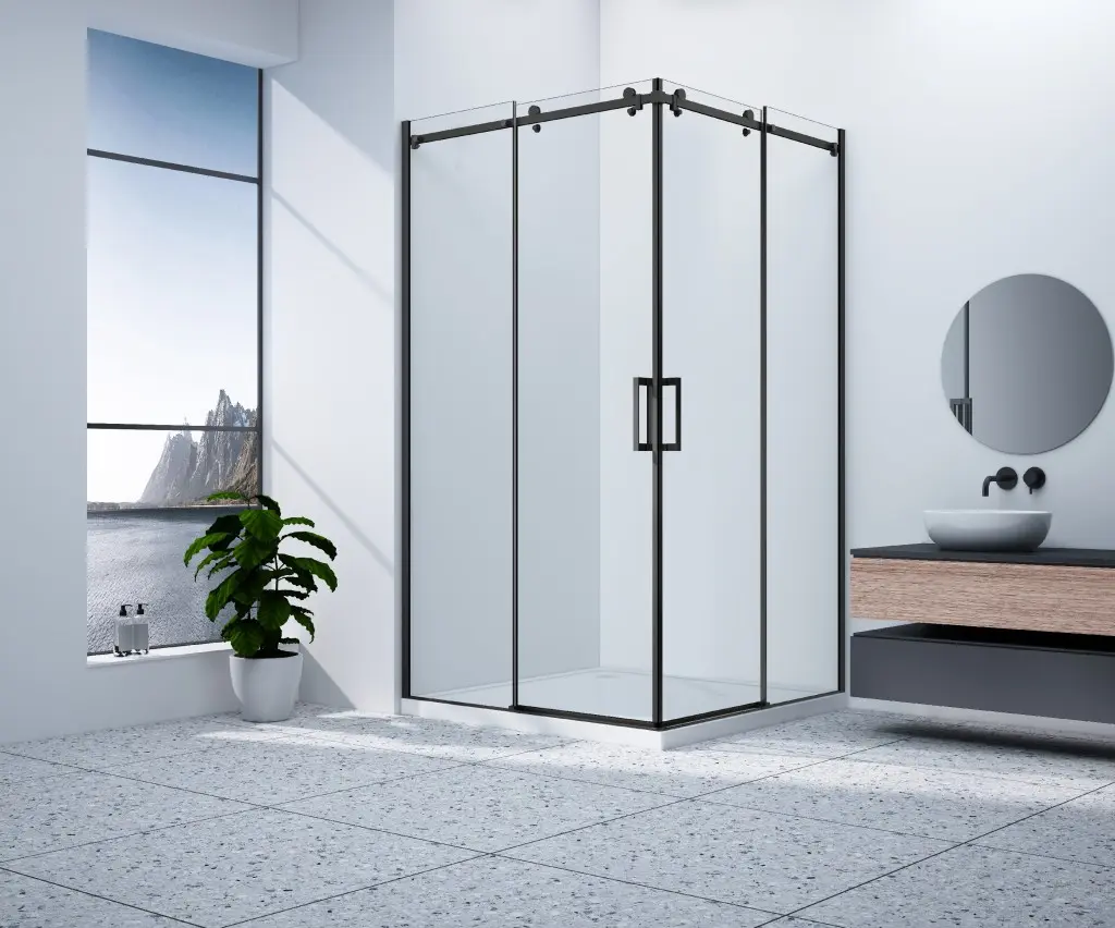 GELCO DRAGON BLACK obdélníkový sprchový kout 800x1000 čiré sklo, GD4280B-GD4210B GD4280B-GD4210B