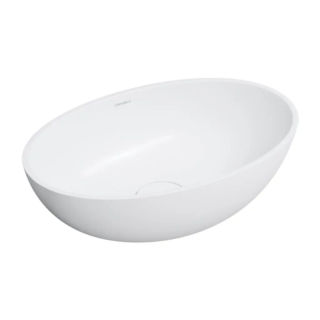 OMNIRES SHELL M+ umyvadlo na desku, 50 x 32 cm, bílá mat SHELL500UNBM