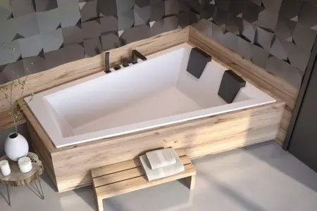 BESCO Asymetrická vana INTIMA DUO SLIM Nožičky k vaně Bez nožiček, Rozměr vany 180 × 125 Způsob provedení Pravé VANINTID18SLIMP