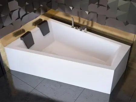 BESCO Asymetrická vana INTIMA DUO Nožičky k vaně S nožičkami, Rozměr vany 170 × 125 Způsob provedení Levé VANINTID17L+OLVPINOZSTELID