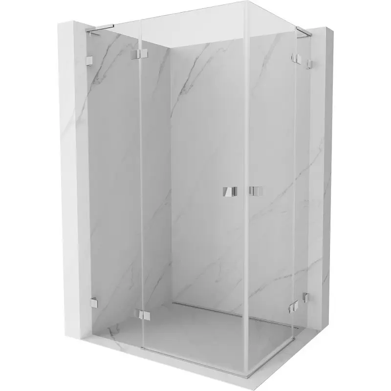MEXEN/S Lunar L Duo sprchový kout dveře křídlové 95 x 80, transparent, chrom 834L-095L-080P-01-00