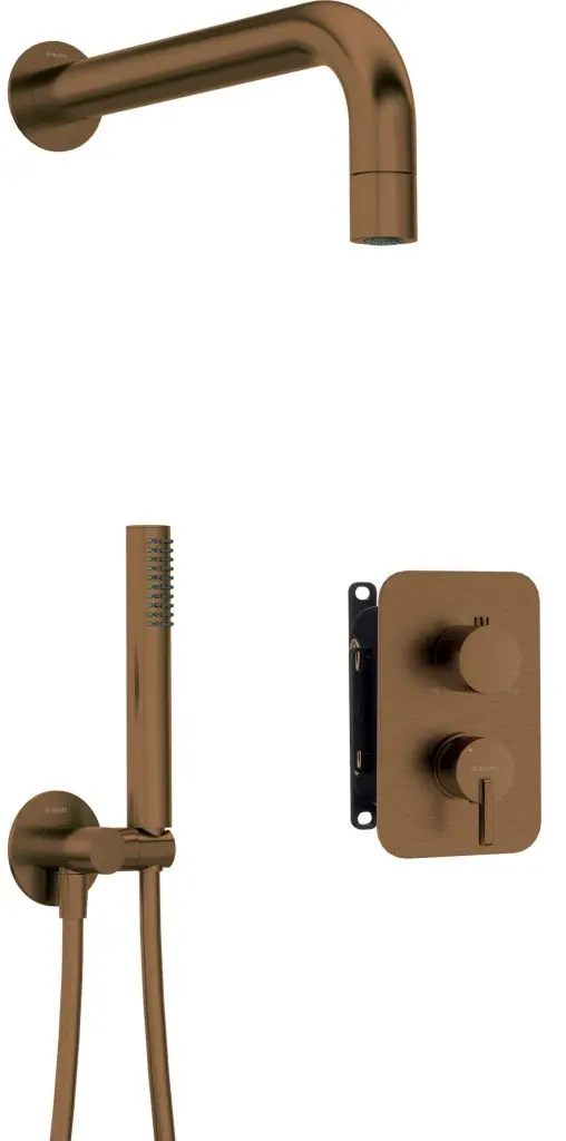 DEANTE Silia Concealed BOX, baterie Podomítkový sprchový set, s baterií BOX s malou sprchovou hlavicí BXYZCQSM