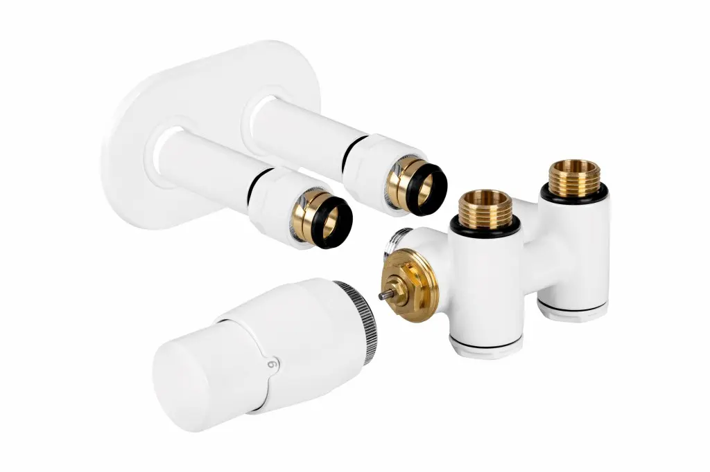 HOPA THERMCOMB-SET, středový ventil (Z4K) s připojením pro elektrickou tyč Barva Bílá, Varianta Levá RDTHERMCOMSETLW