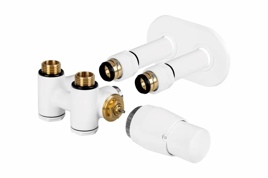 HOPA THERMCOMB-SET, středový ventil (Z4K) s připojením pro elektrickou tyč Barva Bílá, Varianta Pravá RDTHERMCOMSETRW