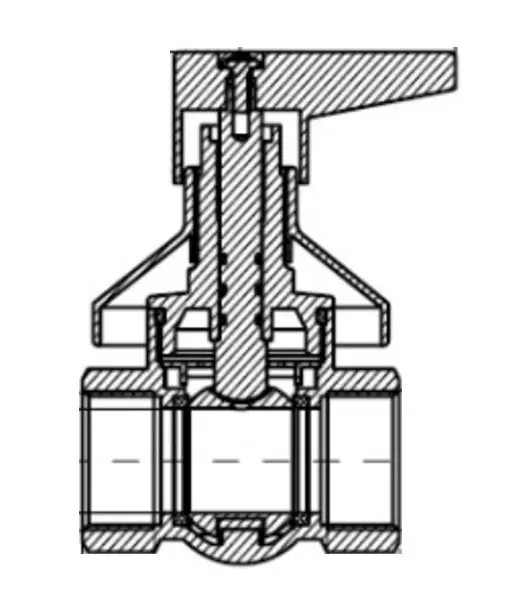 Novaservis Podomítkový kulový kohout, páka MM 3/4" (KFP2D)