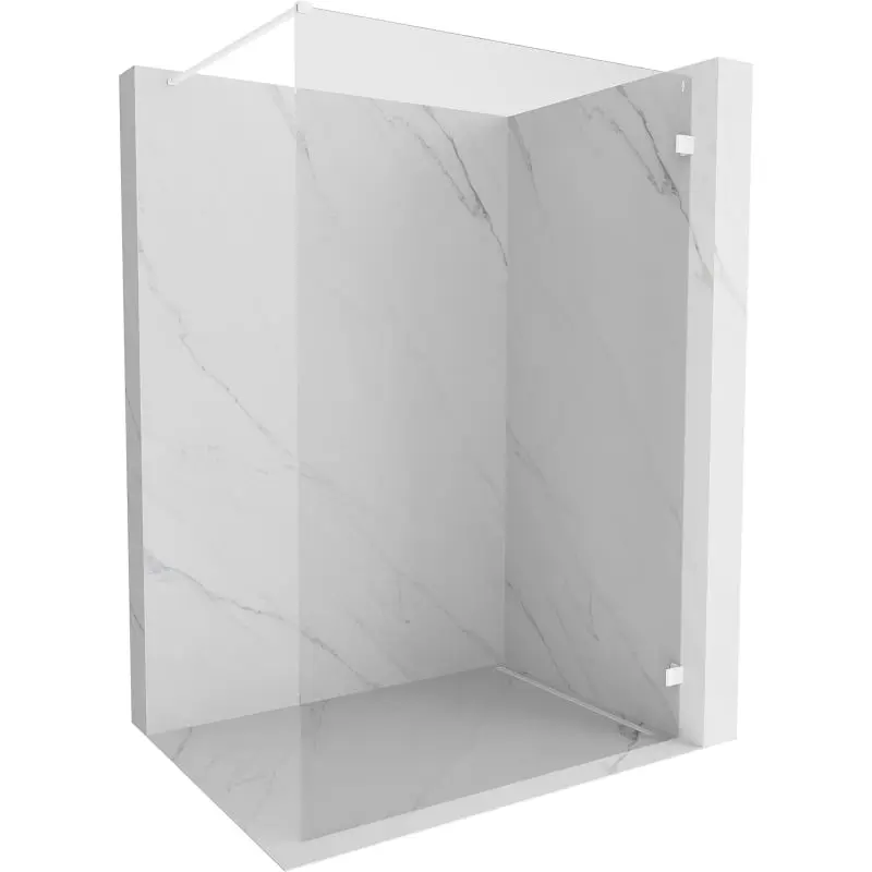 MEXEN/S Lunar Sprchová zástěna WALK-IN pravá 100 x 200, transparent 8 mm, bílá 830-100-000-20-00-P