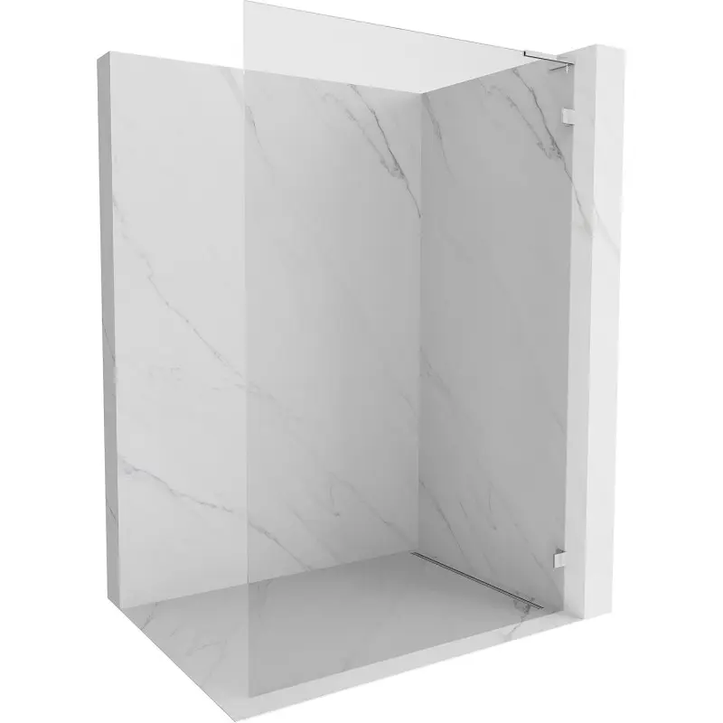 MEXEN/S Lunar L Sprchová zástěna WALK-IN pravá 80 x 200, transparent 8 mm, chrom 830L-080-000-01-00-P