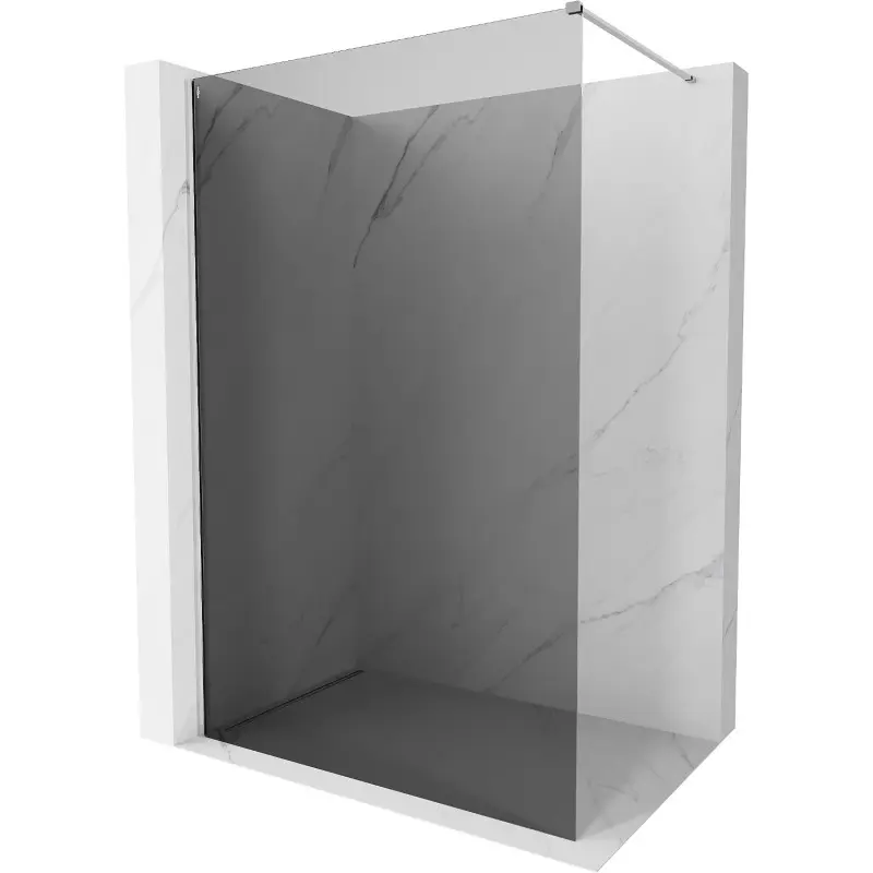 MEXEN/S Kioto-X Sprchová zástěna WALK-IN 60 x 200, grafit 10 mm, chrom 800-060-101-01-40-X