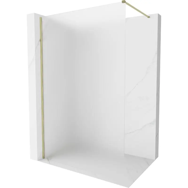 MEXEN/S Kioto-X Sprchová zástěna WALK-IN 60 x 200, dekor 10 mm, zlato 800-060-101-50-30-X