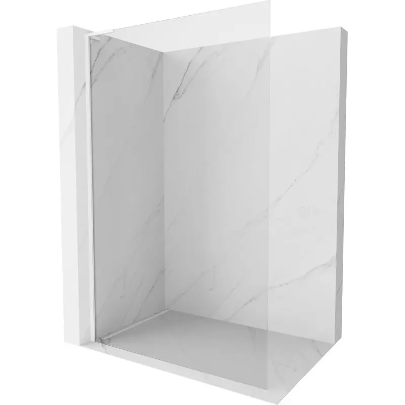 MEXEN/S Kioto-X L Sprchová zástěna WALK-IN 60 x 200, transparent 10 mm, bílá 800-060-107-20-00-X