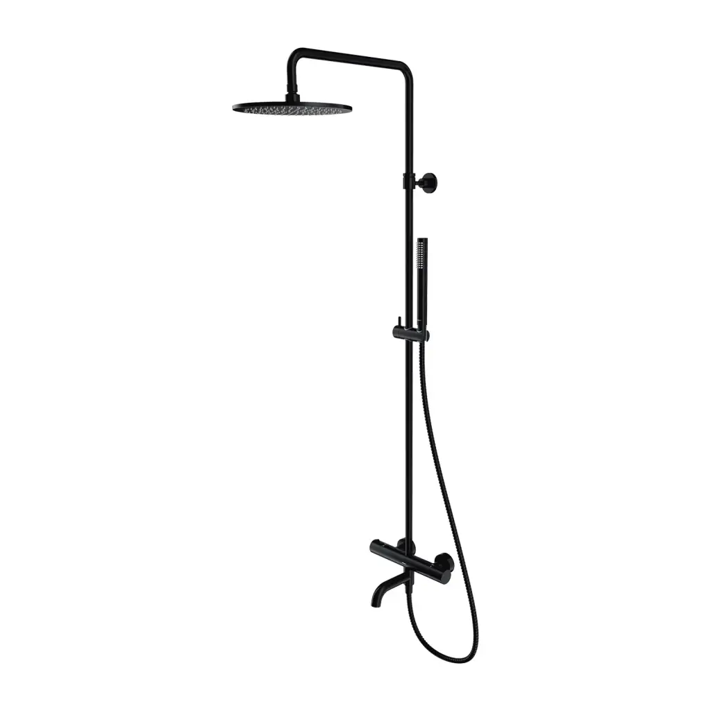 OMNIRES Y - Sprchový set s vanovým termostatem, průměr 25 cm, černá Y1234BL