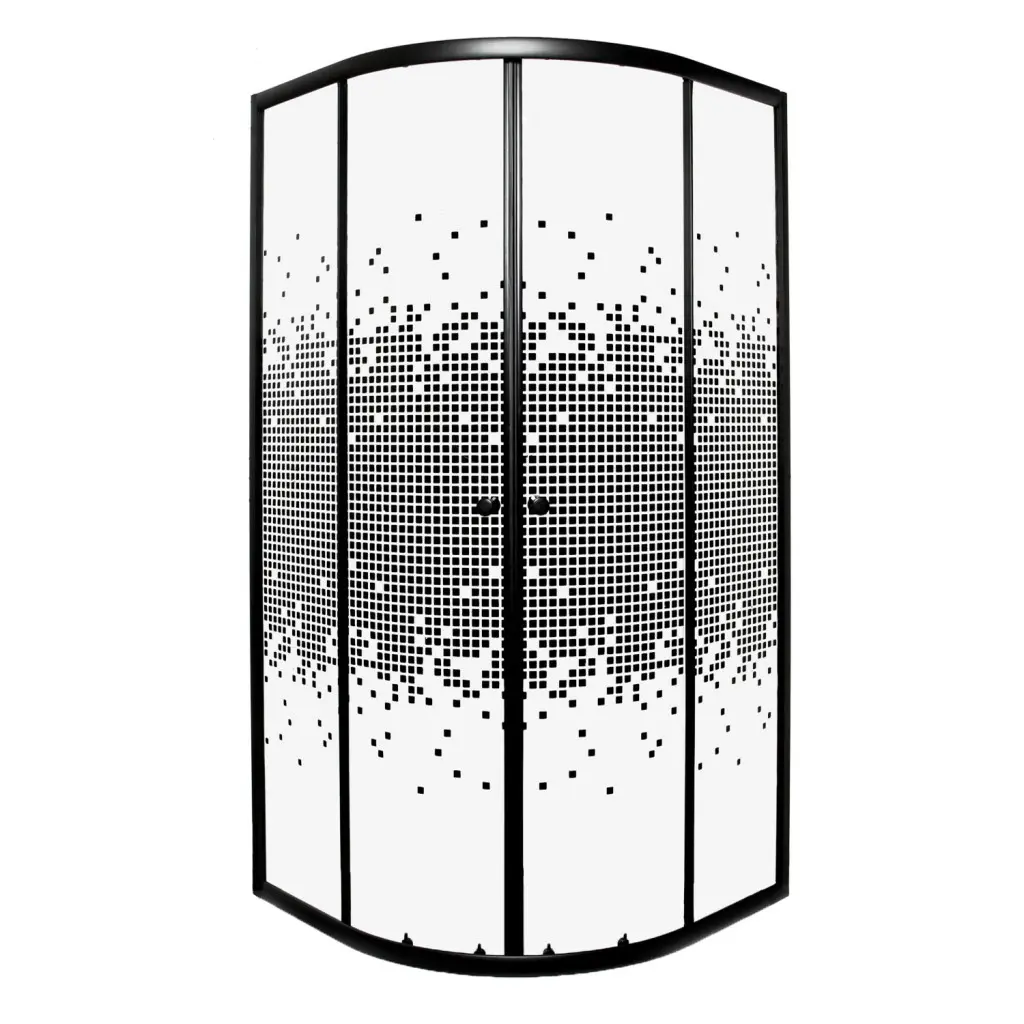 KERRA Sprchový kout Černý Pixel 80 (bez vaničky) 5907548117359