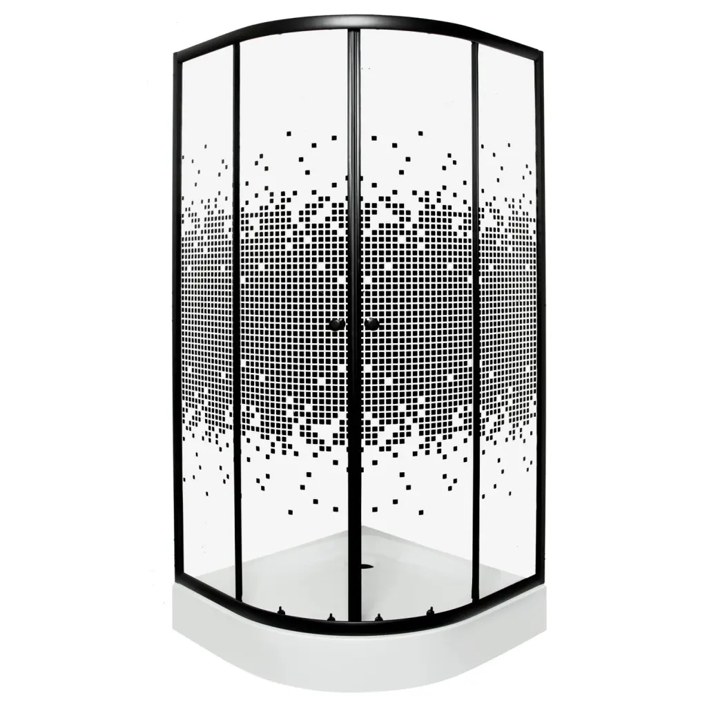 KERRA Sprchový kout s vaničkou Pixel XN 90 (černý) 5907548117977