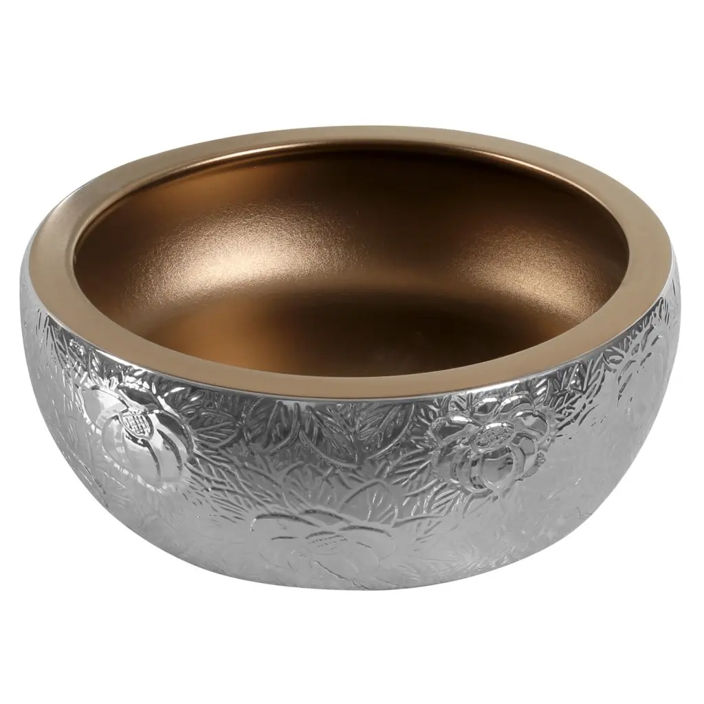 Novoterm Keramické umyvadlo na desku NV-KR-124 chrom/bronz