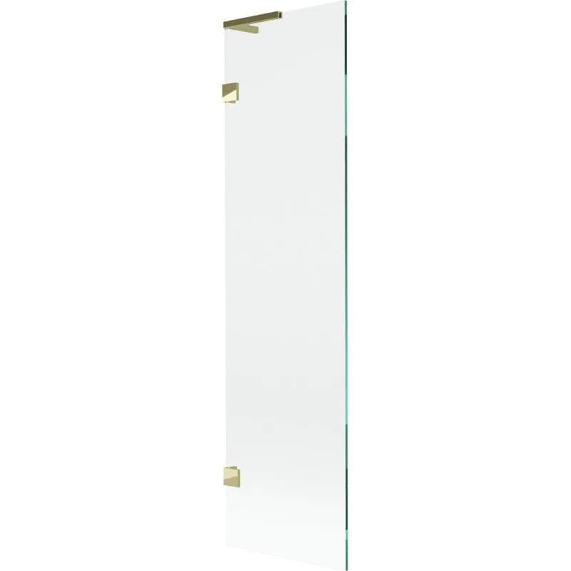 MEXEN/S Lunar L vanová zástěna FIX 50 x 150, transparent, zlatá 897L-050-000-50-00