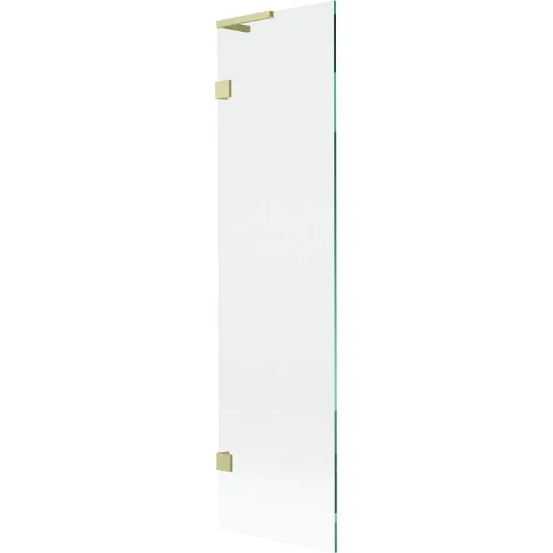 MEXEN/S Lunar L vanová zástěna FIX 50 x 150, transparent, zlatá kartáčovaná 897L-050-000-55-00