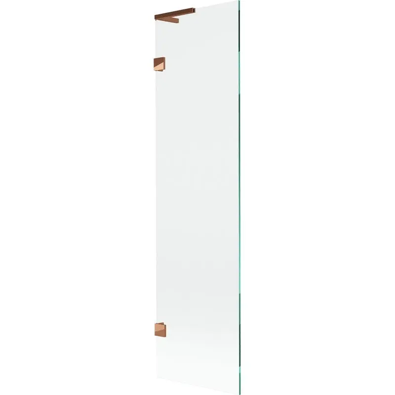 MEXEN/S Lunar L vanová zástěna FIX 50 x 150, transparent, růžové zlato 897L-050-000-60-00