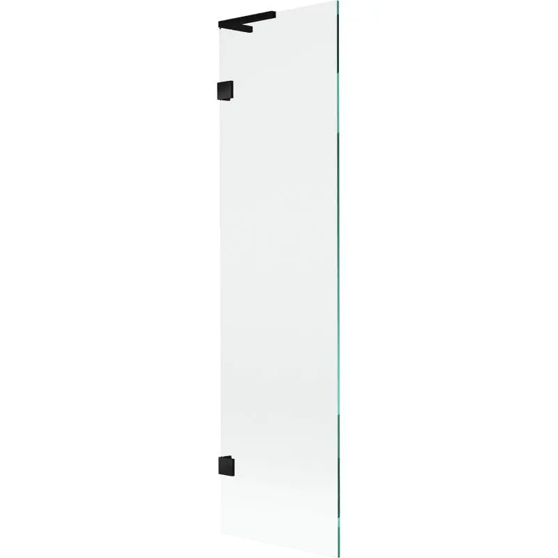 MEXEN/S Lunar L vanová zástěna FIX 50 x 150, transparent, černá 897L-050-000-70-00