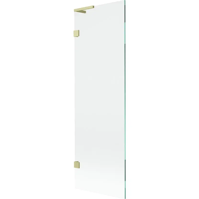 MEXEN/S Lunar L vanová zástěna FIX 60 x 150, transparent, zlatá kartáčovaná 897L-060-000-55-00